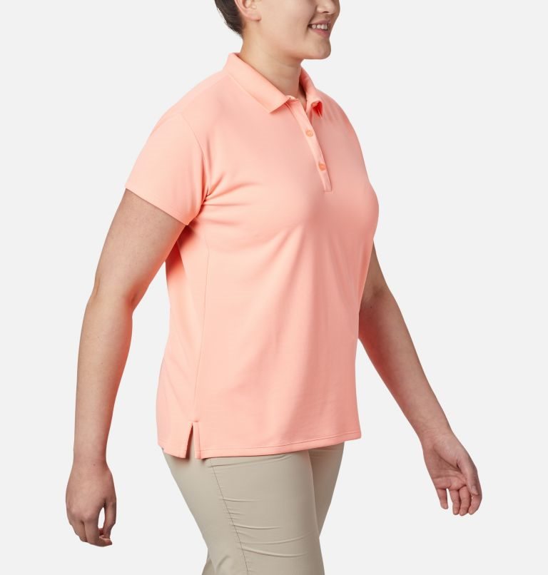 Women's Columbia PFG Innisfree Short Sleeve Polo Shirts Pink | Plus Size CA-HC80L